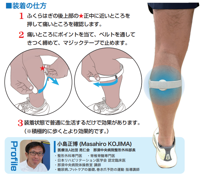 装着して普通に生活するだけ。積極的に歩くとより効果的です。